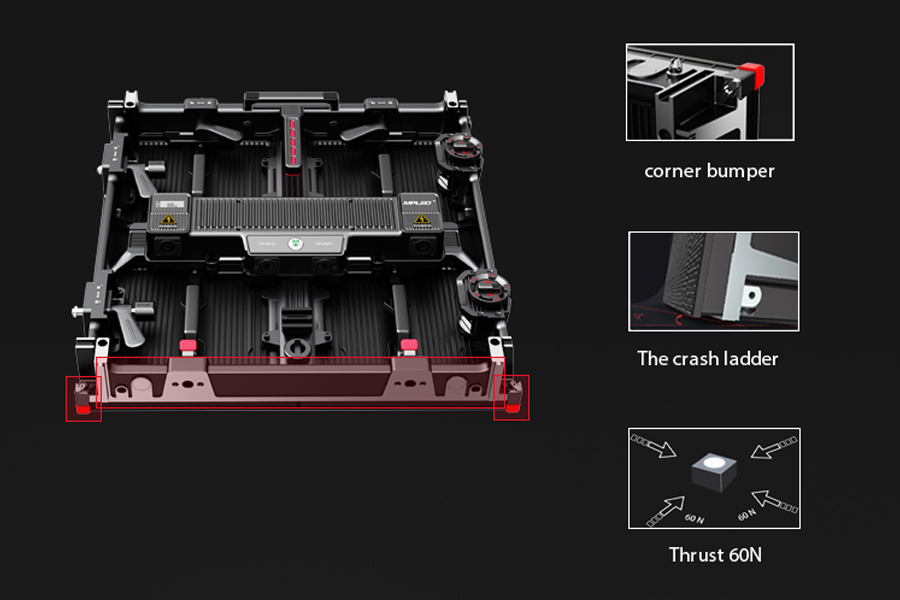 MPLED Triple anti-collision LED Display wall rental led display screen