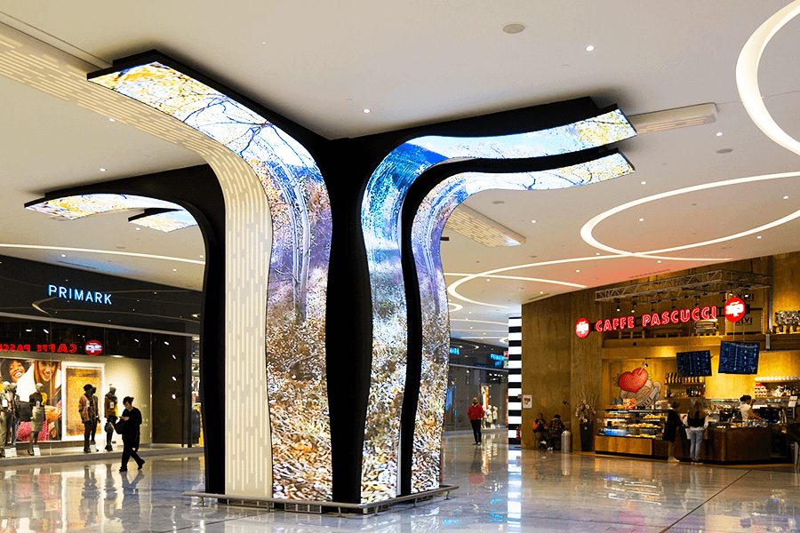 MPLED Ultra High Clarity LED Display wall Soft film group display