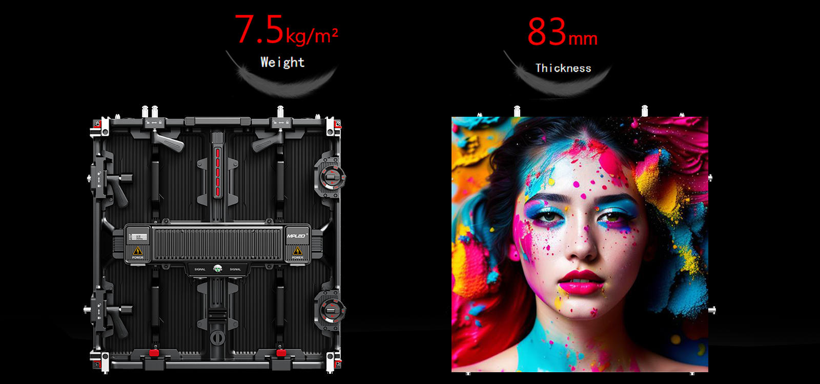 MPLED Never black led display wall